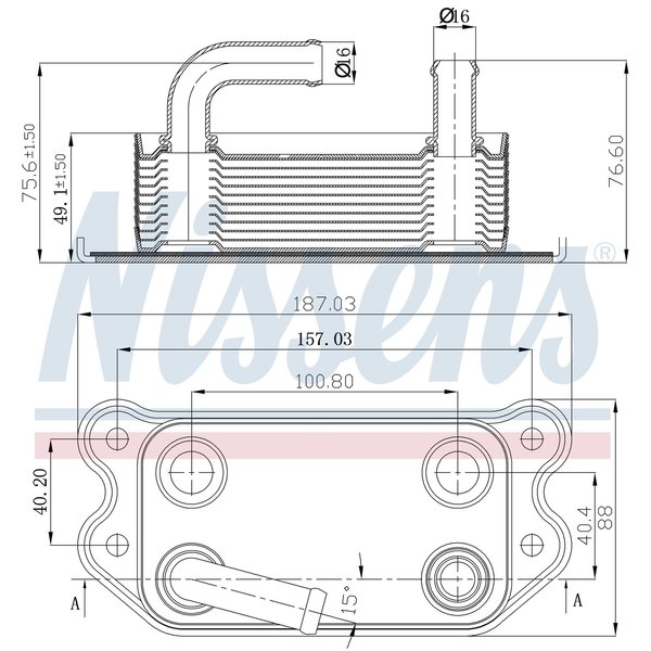 Nissen Oil Cooler, 90714 90714